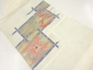 抽象模様織出し名古屋帯
